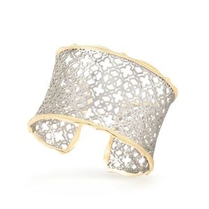 Kendra Scott Candice Gold Cuff Bracelet in Silver Filigree Mix
